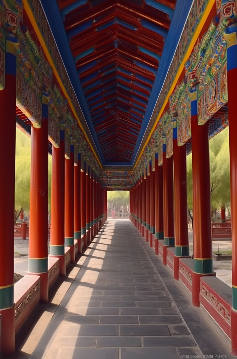 园林景观公园长廊风景图,高清,摄影图,摄影图片,图片大全,摄影图免费下载